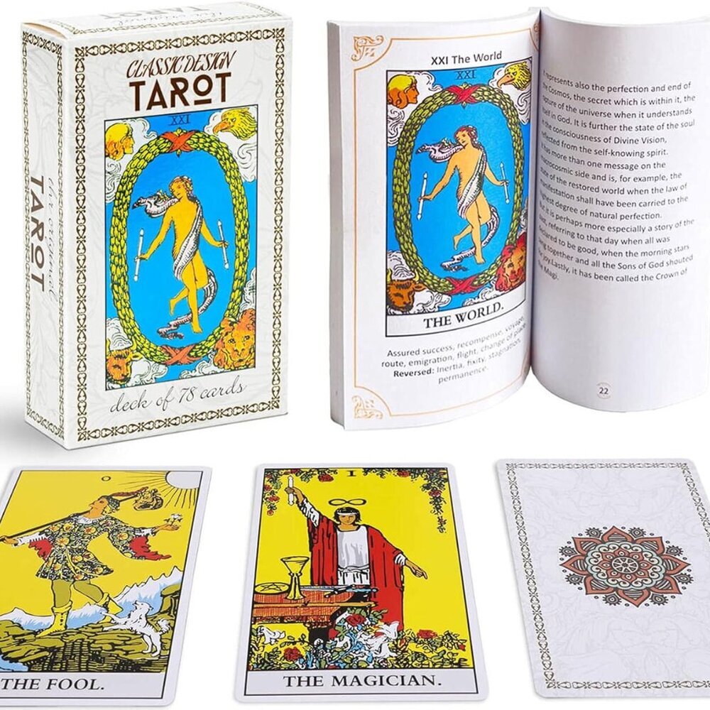 Dionysus Classic Tarot Cards Deck with Guide Book, Timeless Symbols from Beginne